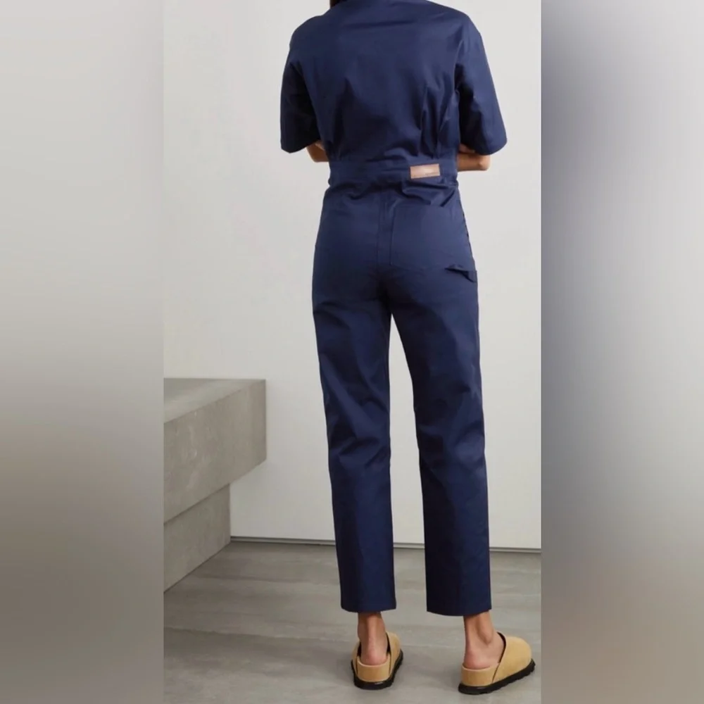Rivet Utility Dynamo stretch organic cotton jumpsuit powerhouse navy blue NWOT - Picture 2 of 14